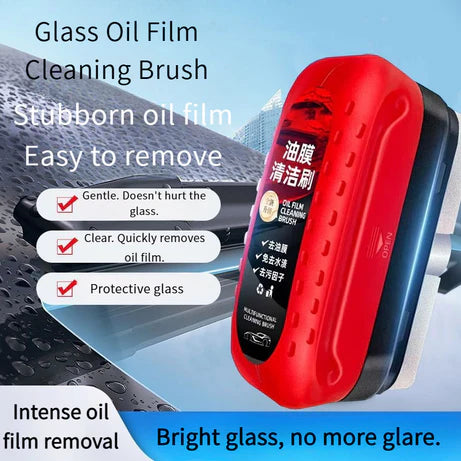 Automotive Oil Film Cleaning Brush for Car & Bike Grease Removal