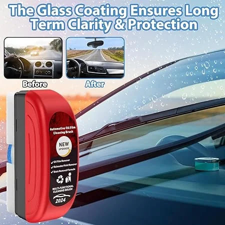 Automotive Oil Film Cleaning Brush for Car & Bike Grease Removal