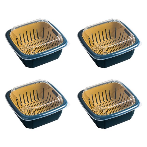 Buy 1 Get 2 Free 2-in-1 Fruit & Vegetable Drain Baskets (3 Pcs)
