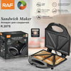 Electric Non-Stick Sandwich Maker with Indicator Lights & Handle