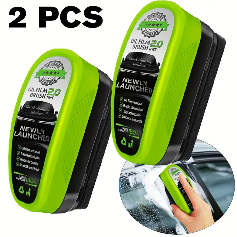 Buy 1 Get 1 Free Automotive Oil Film Cleaning Brush & Glass Polish