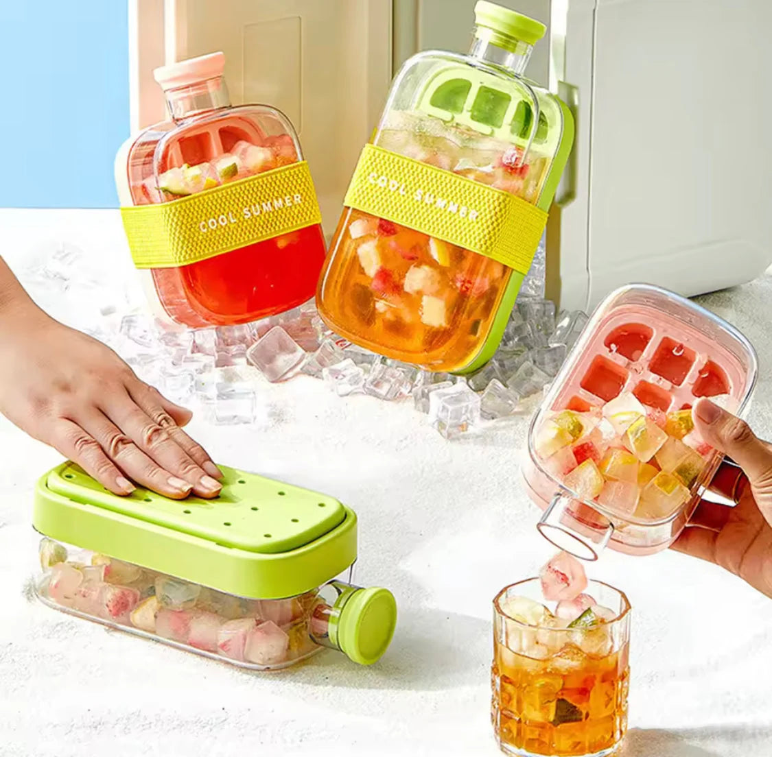2-in-1 ice cube bottle 500ml
