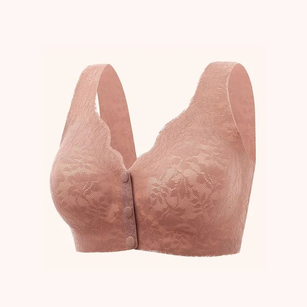 ✨LAST DAY SALE 49% 🔥🔥🔥– Plus Size Zero Feel Lace Full Coverage Front Closure Bra