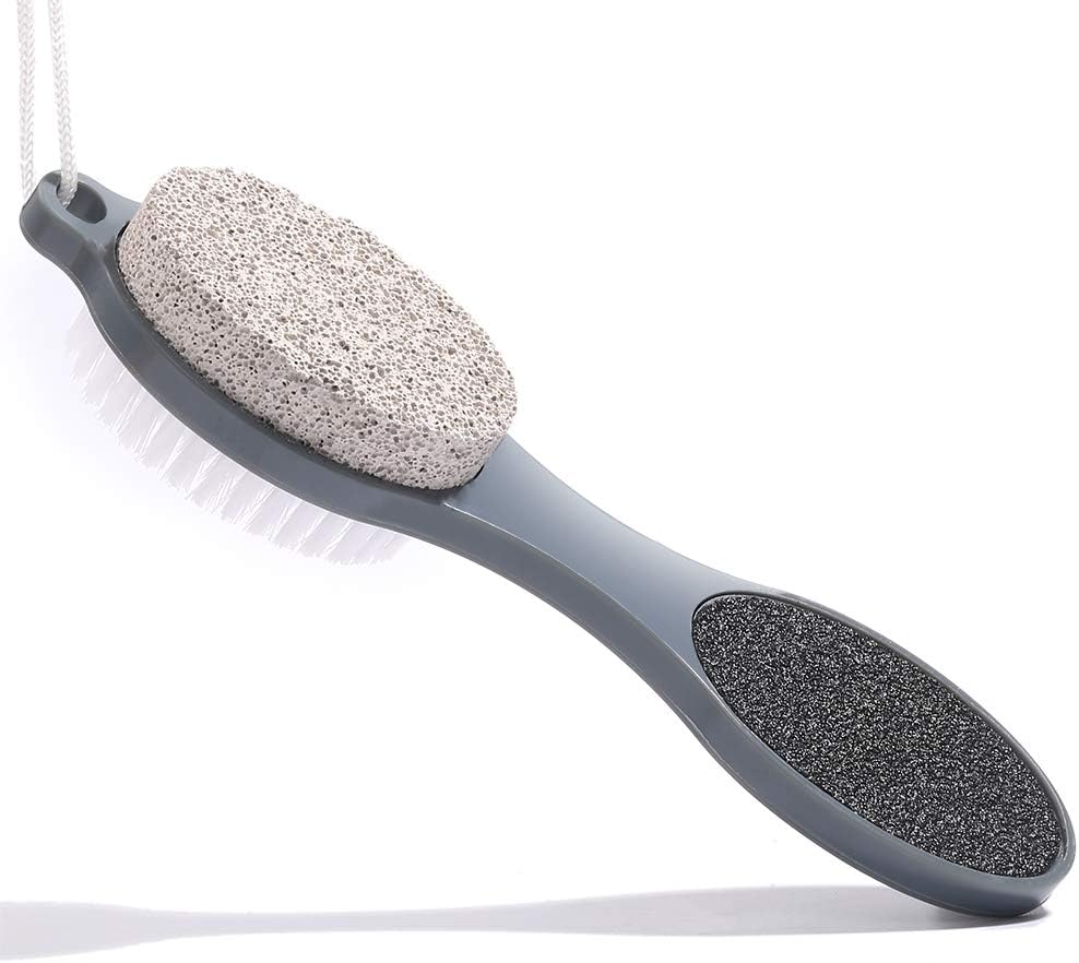 Pack of 2 4-in-1 Foot Scrubber with Pumice Brush File & Buffer