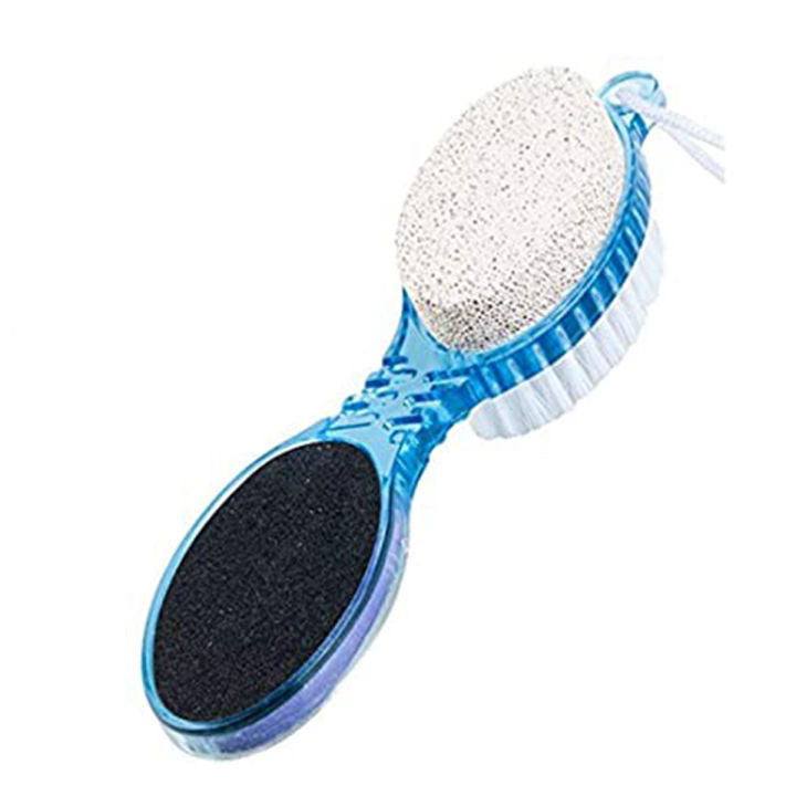 Pack of 2 4-in-1 Foot Scrubber with Pumice Brush File & Buffer