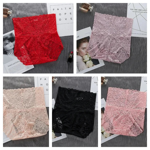 🔥 HOT SALE 49%OFF 🔥5 PCS SET - High Waist Pretty Lace Panties