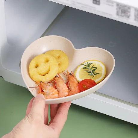 20 Pcs Heart Shaped Dish Plates Set with 2 Free Holders