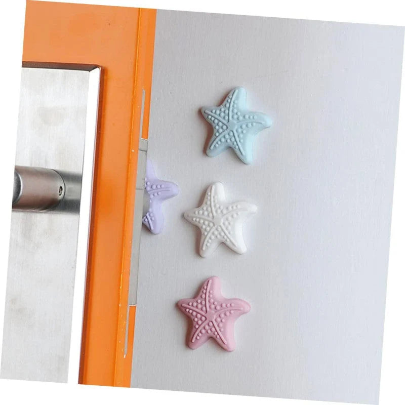 4 Pcs Silicone Stars Door Stopper