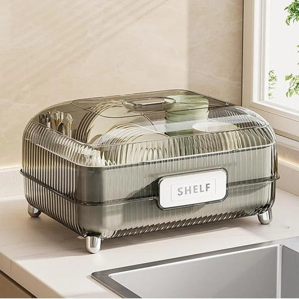 Transparent countertop cutlery rack