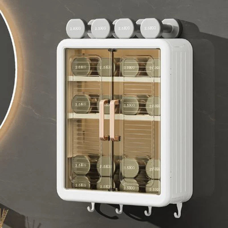 Wall-Mounted Storage Rack with Magnetic Suction