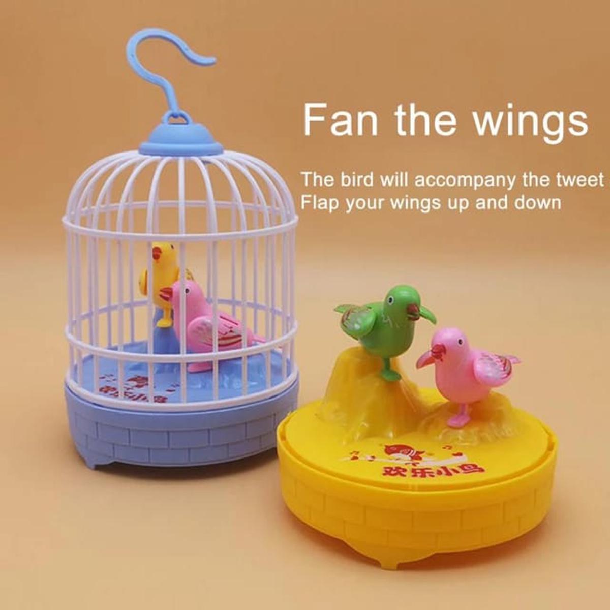 Voice-Controlled Bird Cage Toy with Lights & Sounds for Kids
