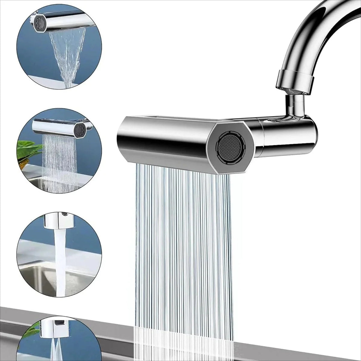 360 degree rotating sink splash faucet