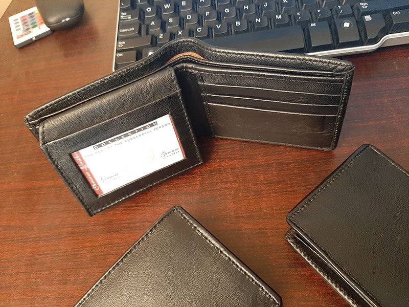 Pure Sheep Leather Wallets for Men with 12 Pockets