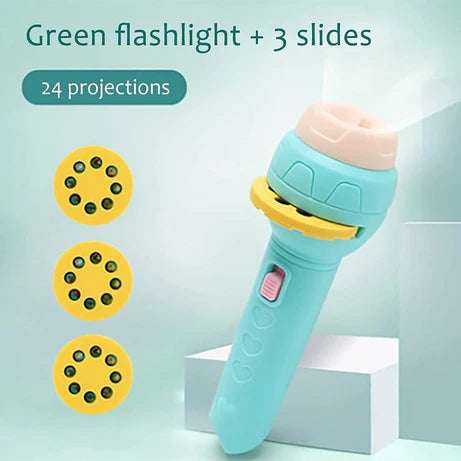 Mini Projector Torch Toy with 3 Slides & 24 Patterns for Kids