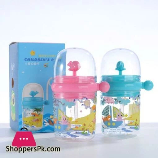250ML Baby Drinking Cup Kids Whale Water Spray Cartoon Baby Feeding Cups with Straws Water Bottles Outdoor Children’s Cups