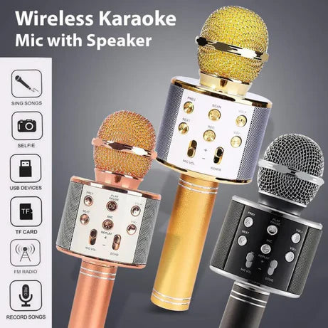 3-in-1 Bluetooth Karaoke Microphone with Speaker & Recorder