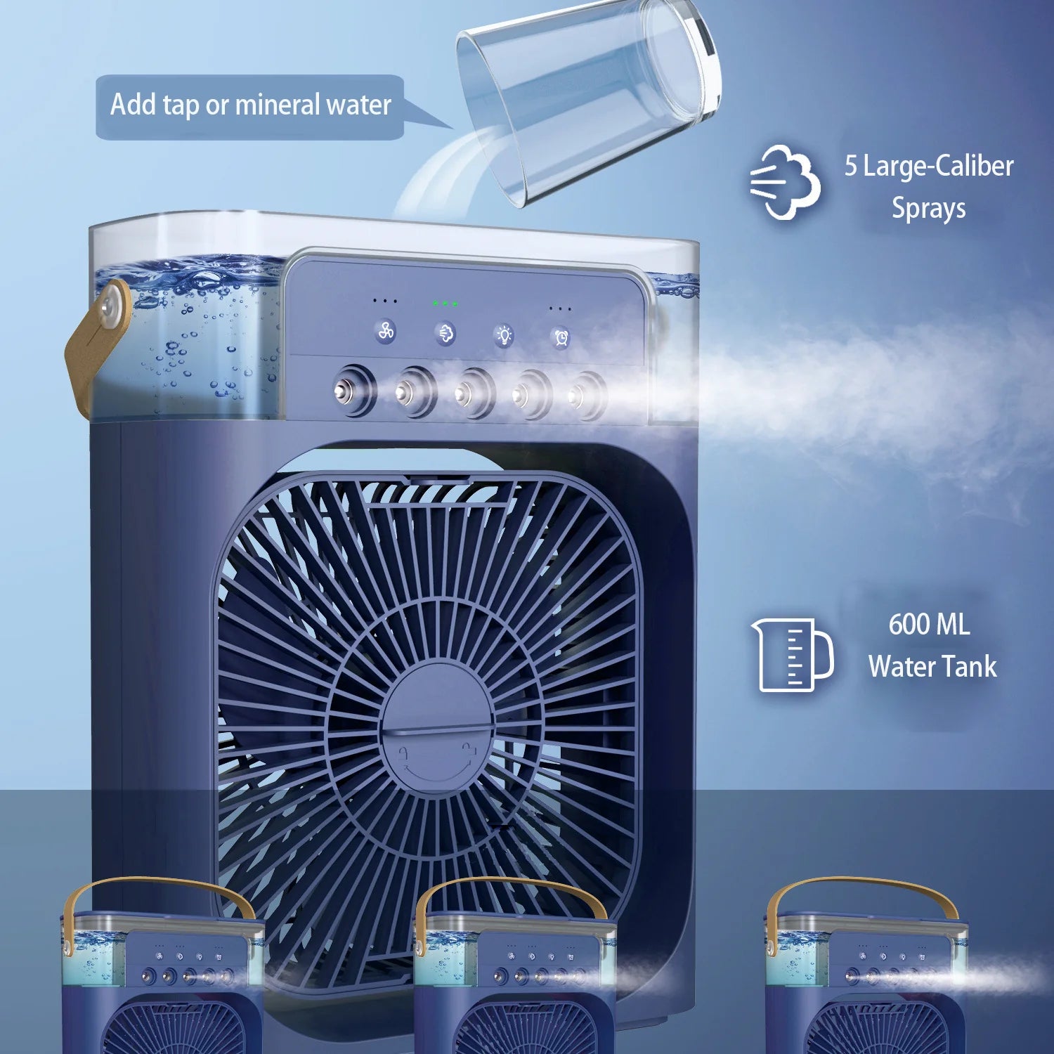 AIR CONDITIONER WATER FAN USB DESK WITH 3 SPRAYS