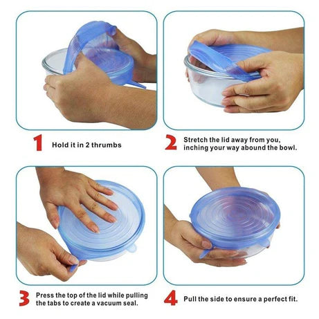 Silicone Food Lids – Reusable, Pack of 12
