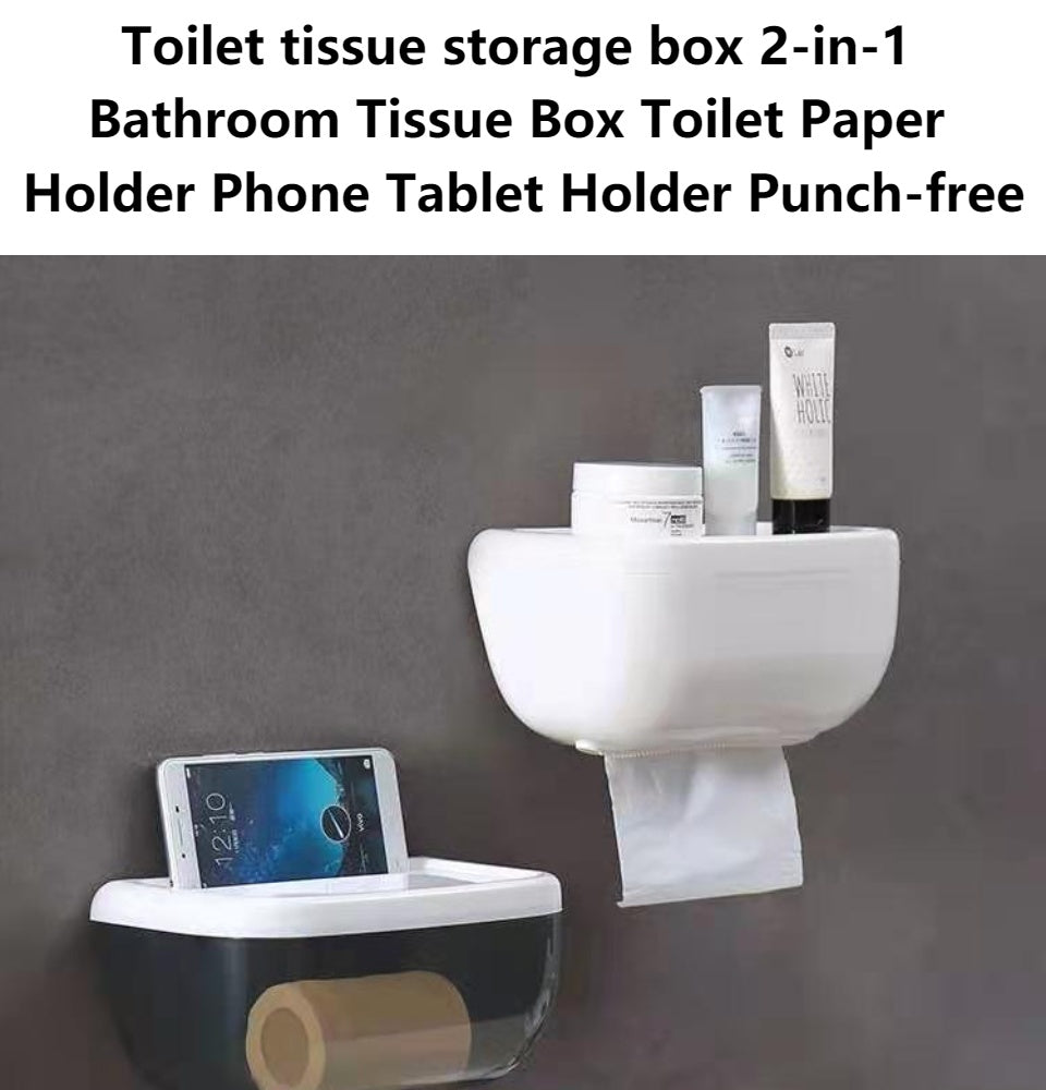 Waterproof Wall Mounted Tissue Box Holder for Bathroom & Kitchen