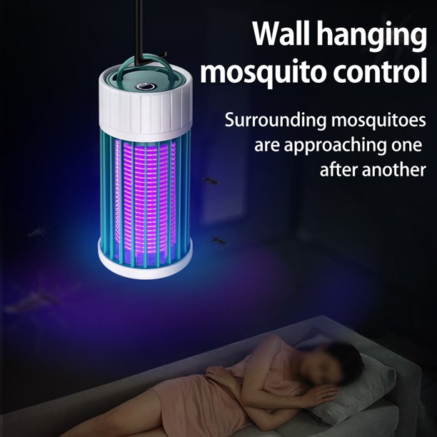 Eummy Portable Electric Bug Zapper Safe Non-toxic Mosquito Killer with Night Light USB Mosquito Fly Trap Repellent Lamp Protection Area Up to 400 Square Feet for Home