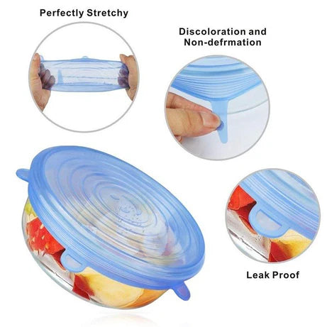 Silicone Food Lids – Reusable, Pack of 12