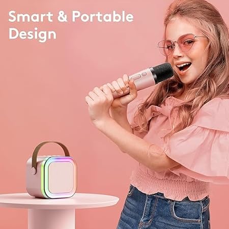 Portable K12 Mini Karaoke Bluetooth Speaker with Mic & RGB Lights