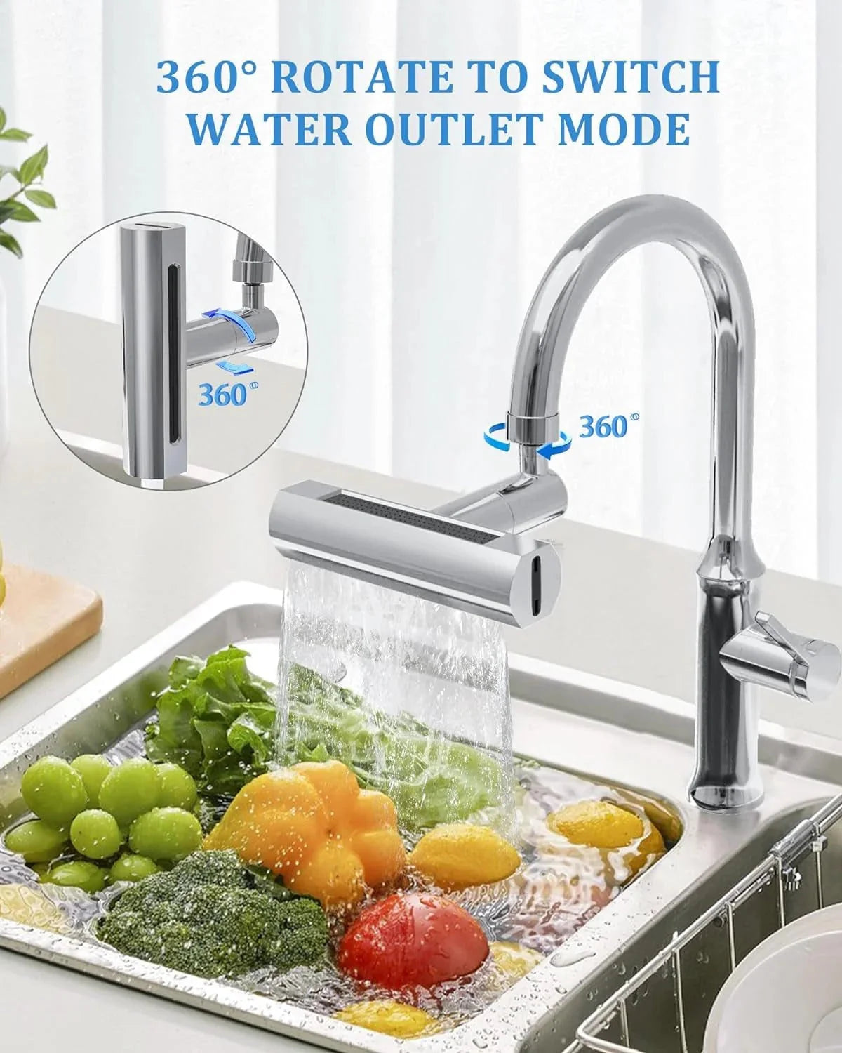 360 degree rotating sink splash faucet – photo 4