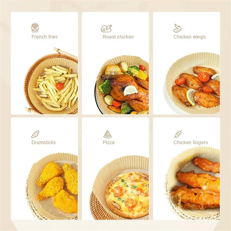 Premium Quality Air Fryer Disposable Baking Papers/Round Parchment Liners