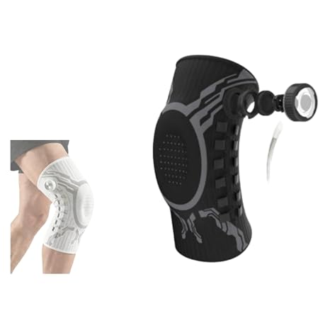 Kneevo Sports Knee Support Brace, Relieves Knee Pain for Men, Women, for Arthritis, Joint Protection Comfort Stability (Black Left,XL)