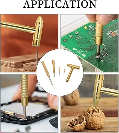 6 in 1 Mini Multifunction Anti-Corrosion and Anti-Rust Copper Hammer & Screwdriver Hand Tools for Repairing tool Mobile Phones, Laptops, Watches