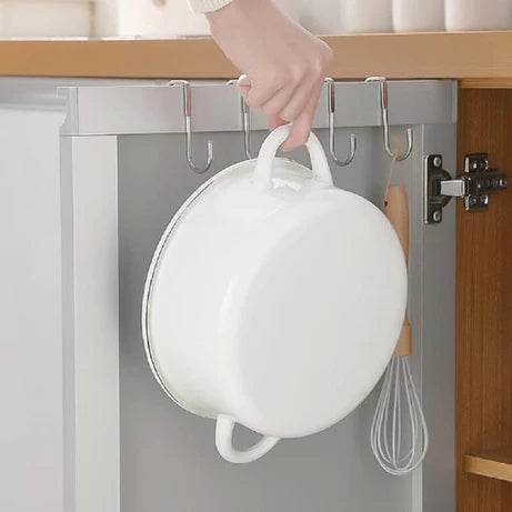 Buy 1 Get 1 Free Heavy Duty Stainless Steel Door Drawer Cabinet Hook For Hanging Clothes Towel Bags and Sundries (2 Pcs)