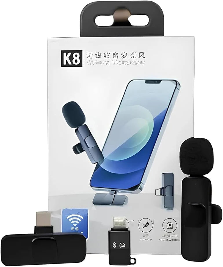 K8 Wireless Mini Microphone with Noise Reduction for Mobile Phones