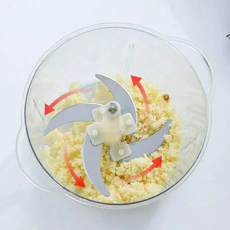 Multi-Function Hand Pushing Cooker Chopper with 4-Blades, Beater,Slicer Shredder & Grater Rs 1899