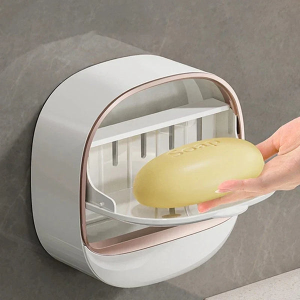 Luxury soap holder with drain tray