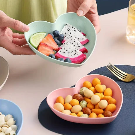 20 Pcs Heart Shaped Dish Plates Set with 2 Free Holders