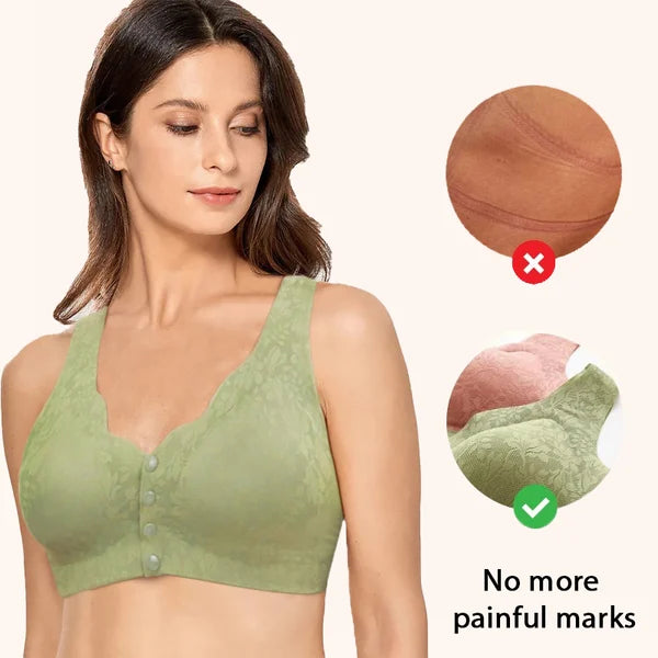 ✨LAST DAY SALE 49% 🔥🔥🔥– Plus Size Zero Feel Lace Full Coverage Front Closure Bra