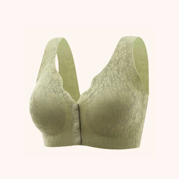 ✨LAST DAY SALE 49% 🔥🔥🔥– Plus Size Zero Feel Lace Full Coverage Front Closure Bra