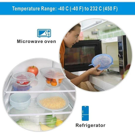 Silicone Food Lids – Reusable, Pack of 12