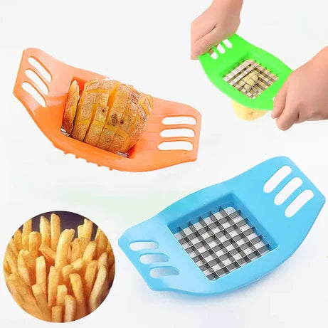 Pack of 3 Stainless Steel French Fry & Vegetable Grid Cutters