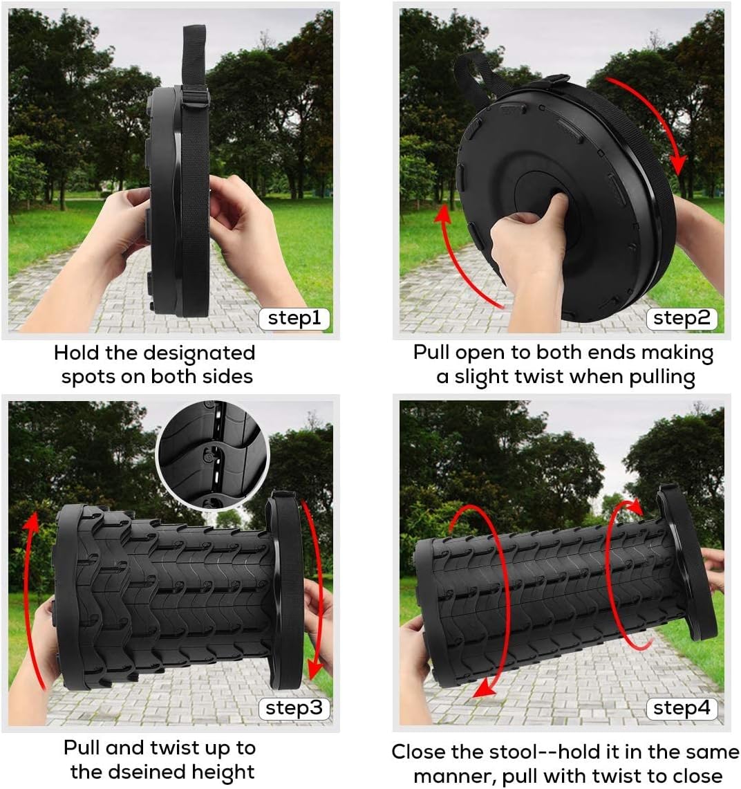 Portable Telescopic Retractable Stool Adjustable Camping Chair