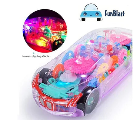 Gear Simulation Bump & Go Car with Lights & Music for Kids