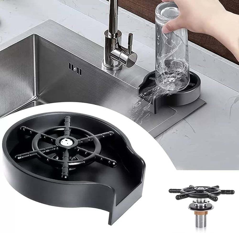 Automatic Cup Washer Glass Rinser for Kitchen Sink Faucet
