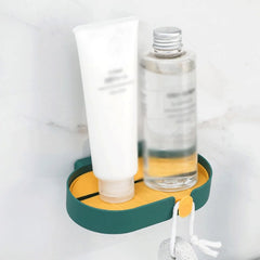 Wall-Mounted Double Drain Soap Tray