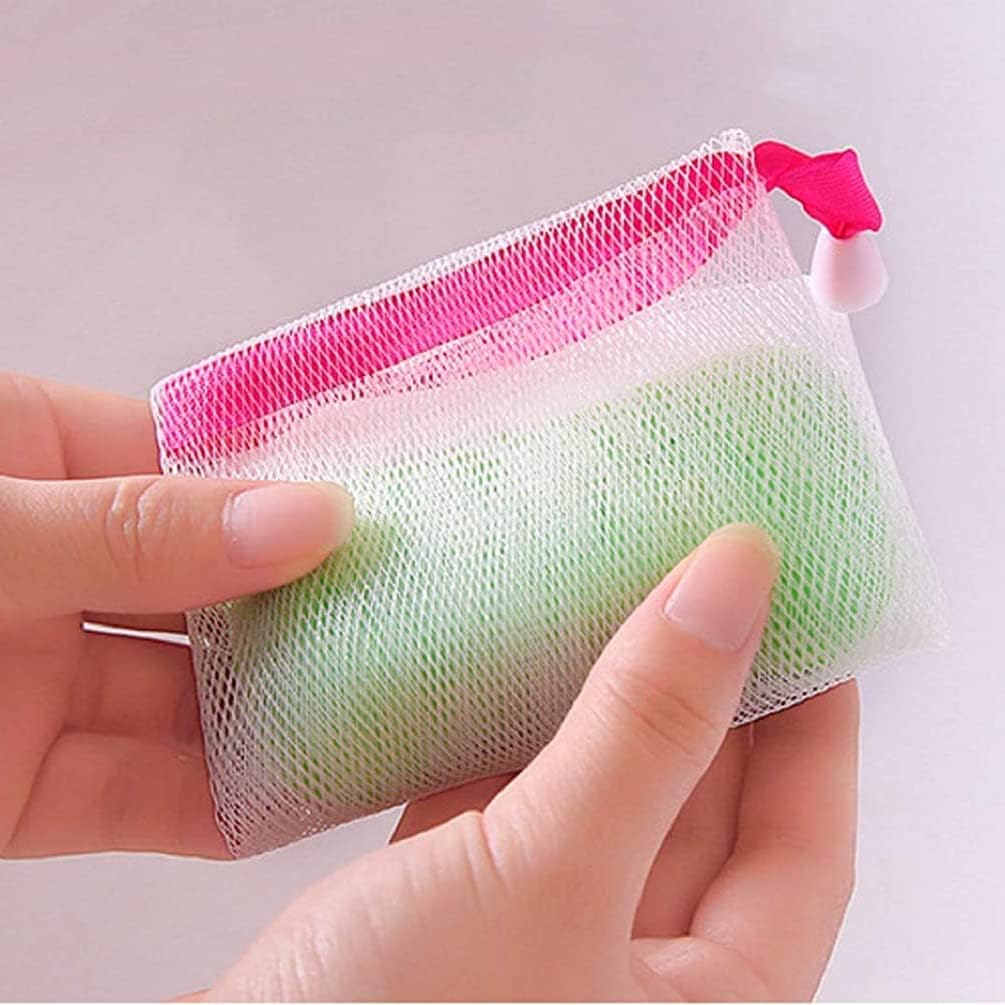 Pack of 3 Soap Net Mesh Pouches Exfoliating Soap Saver Bags