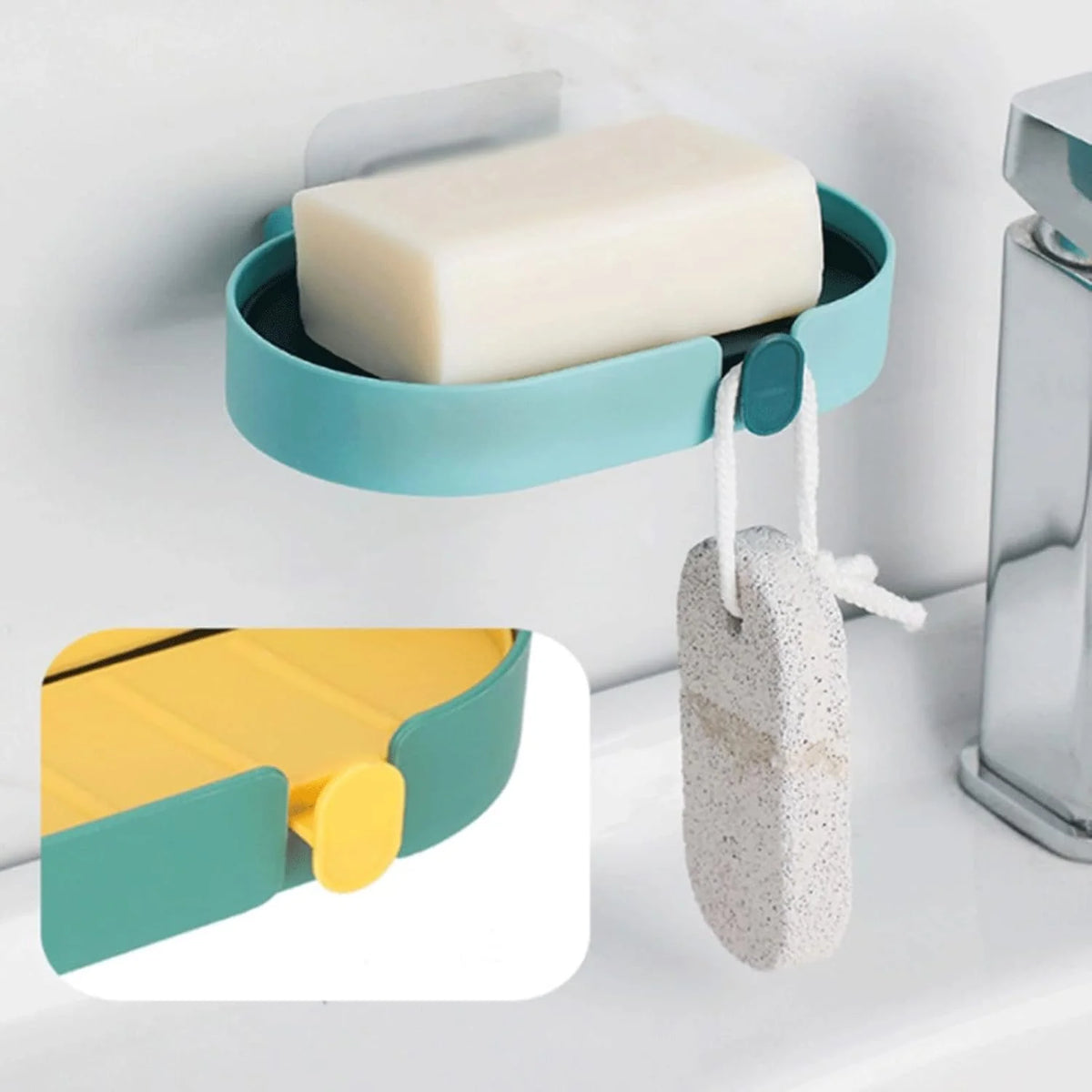 Wall-Mounted Double Drain Soap Tray