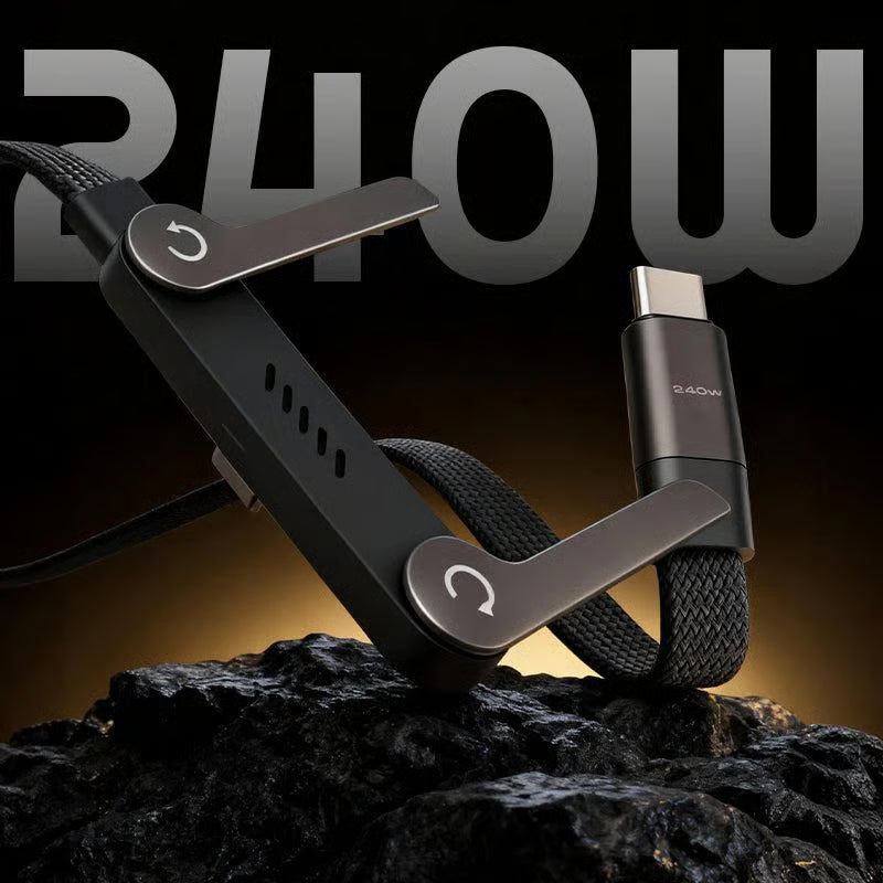2-in-1 Fast Charging Cable with Phone Stand