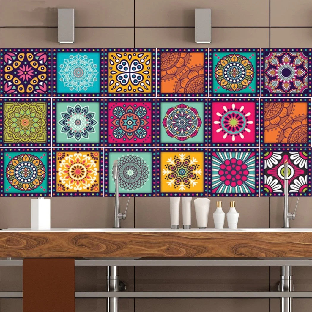 6 pcs decorative tile stickers