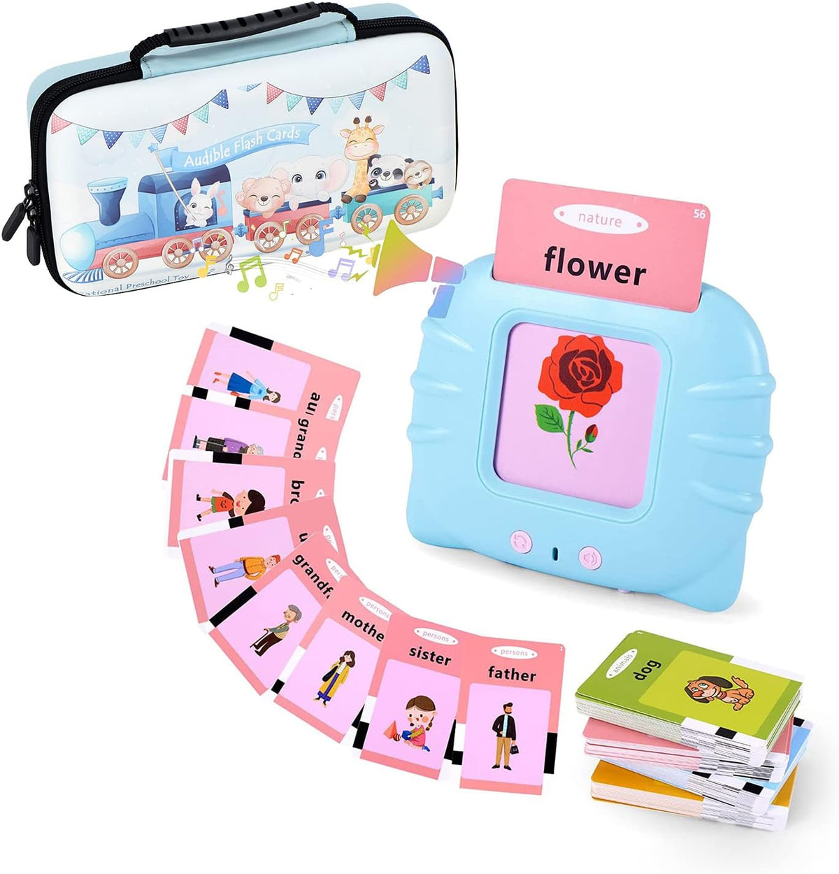 Talking Flash Cards Set with 112 Double-Sided Cards for Kids 1–6 Years