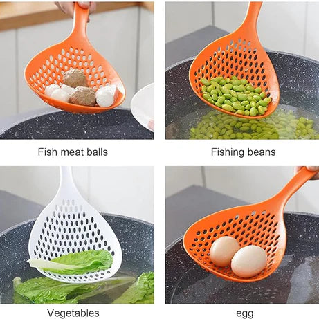 Long Handle Noodle Strainer Scoop for Pasta & Vegetable Cooking