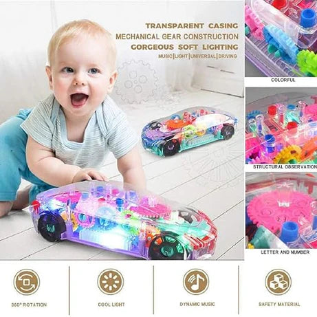 Gear Simulation Bump & Go Car with Lights & Music for Kids
